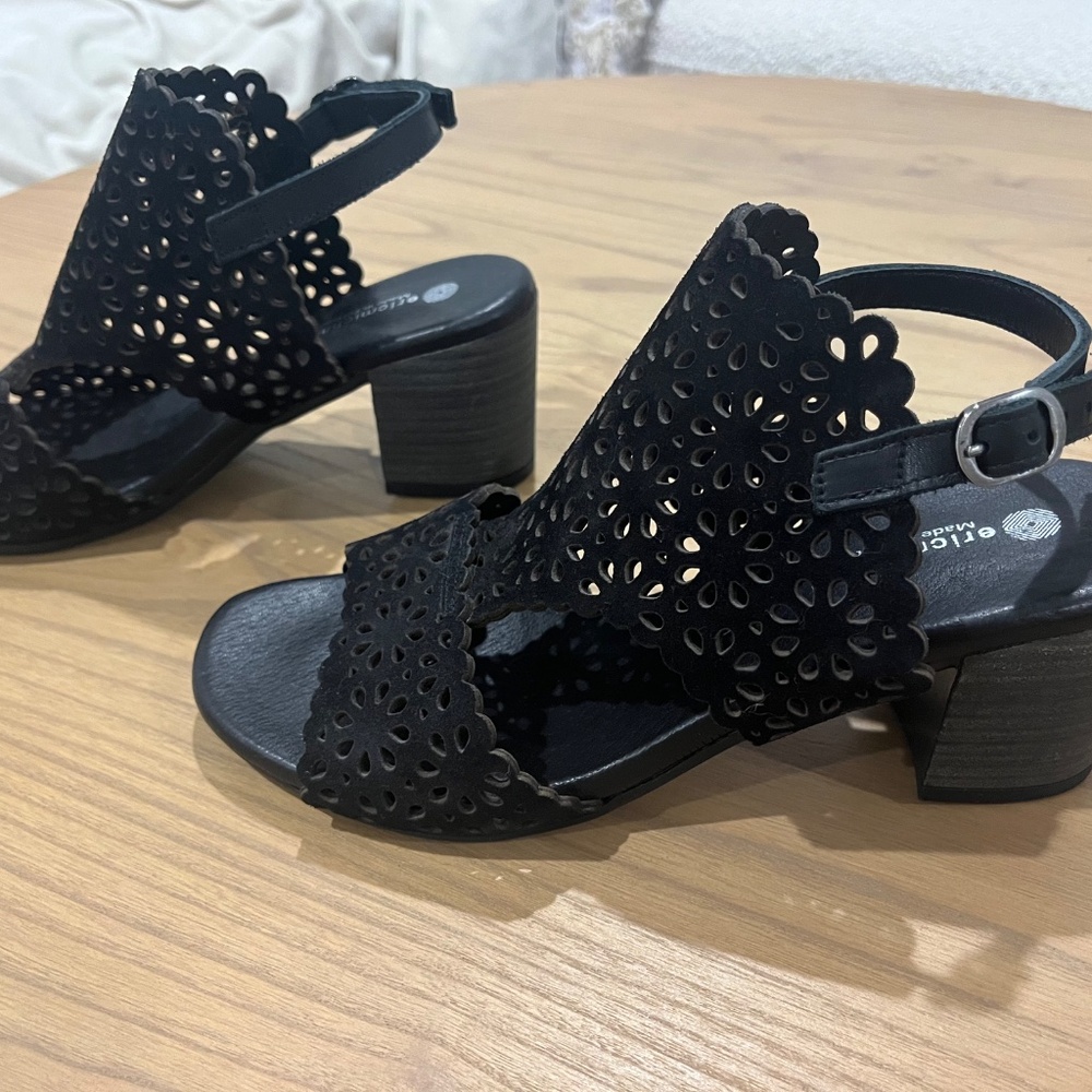 Eric Michael Black Suede Heels